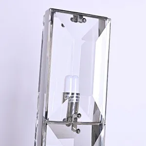 Luxury bright pyramid blocks crystal glass table lamp